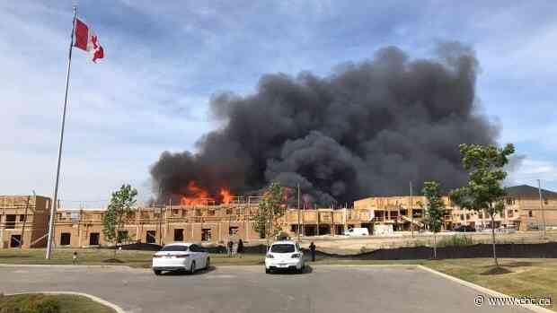 23 homes destroyed in large 4 alarm fire at development on Hamilton Mountain - CBC.ca