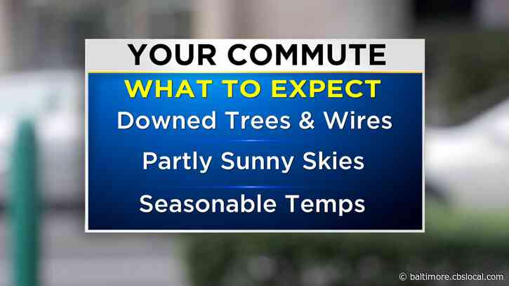 Maryland Weather: Partly Cloudy, Storm Damage Cleanup Continues