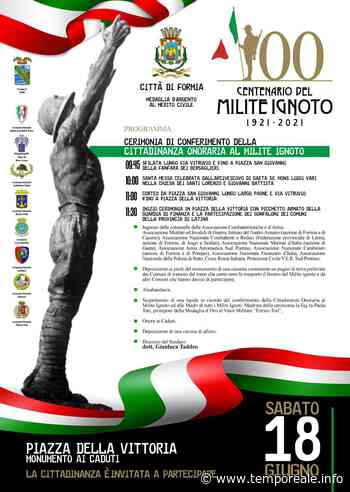 Formia / Conferimento della Cittadinanza Onoraria al "Milite Ignoto", il programma dell'evento - Temporeale Quotidiano