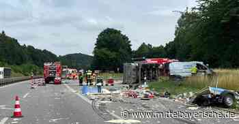 Schwerer Unfall auf A3 bei Parsberg: Lkw fährt gegen Fahrzeug am Seitenstreifen - Mittelbayerische Zeitung