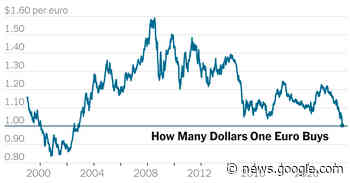Euro Hits Parity With U.S. Dollar for First Time in 20 Years - The New York Times