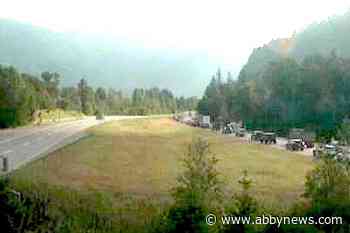 Highway 1 congested near Hope after rock debris cleanup caused unexpected delays