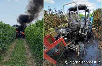 Oderzo/trattore in fiamme durante operazione di irrigazione – Giornale Nord Est - giornalenordest