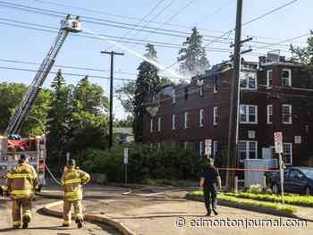 Edmonton fire crews battle blaze at historic Douglas Manor - Edmonton Journal