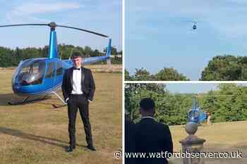 Boy arrives at Marlborough School Prom in helicopter