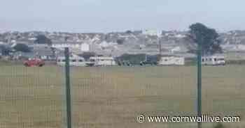 Travellers move onto Newquay Tretherras School field - Cornwall Live
