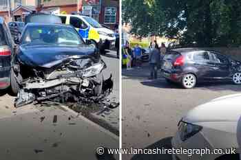 Residents rush to help after crash in St James's Road, Blackburn