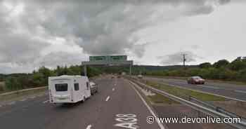 A380 near Exeter reopens after car overturns - recap - Devon Live