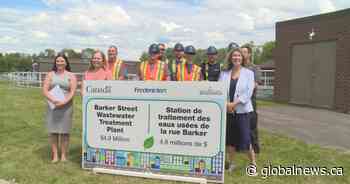 Three levels of government invest $36 million in Fredericton wastewater facility - Global News