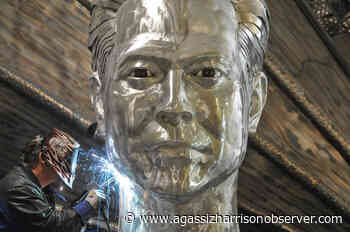 Giant Elon Musk head by Chilliwack metal artist now complete, ready to be shipped – Agassiz Harrison Observer - Agassiz Harrison Observer