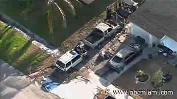 Cars Destroyed in Fire Outside Deerfield Beach Home