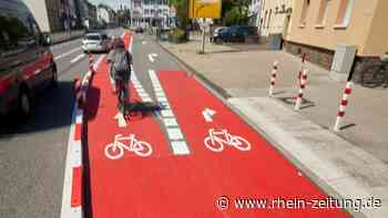 Trierer Straße in Koblenz ist umgebaut: Weniger Platz für Autos, mehr für Radfahrer - Rhein-Zeitung