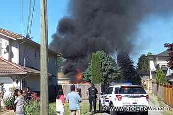 Man shot dead in Surrey, suspect car ablaze