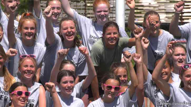 Golden girl comes to Calgary to inspire young soccer players