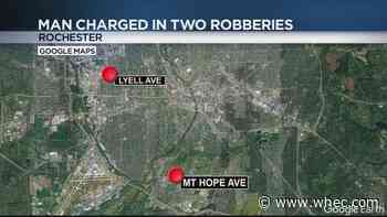 Man charged in two robberies
