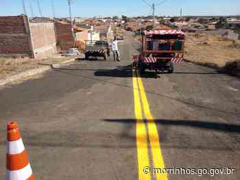 SMT recupera sinalização da parte alta da cidade - morrinhos.go.gov.br