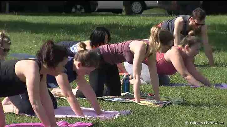 Need a Calgary Stampede recovery day? Start with free yoga class in Tomkins Park Sunday