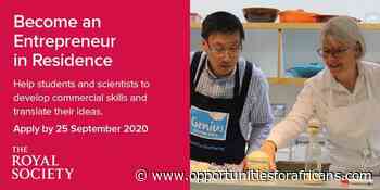The Royal Society Entrepreneur in Residence (EiR) Scheme 2022 - Opportunities For Africans