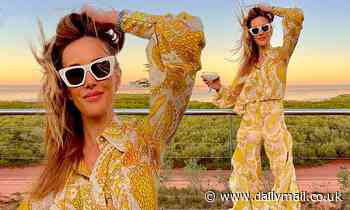 Bec Judd poses in a '70s-inspired retro ensemble in the Kimberley - Daily Mail