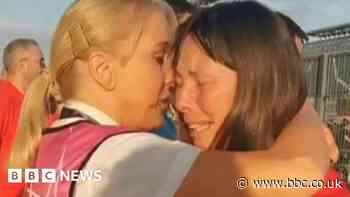 Uefa Liverpool final: Fan reunited with steward who comforted her