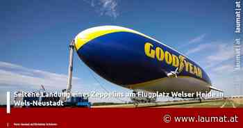 Seltene Landung eines Zeppelins am Flugplatz Welser Heide in Wels-Neustadt - laumat|at