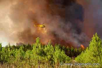 "Trois fois plus de forêts brûlées qu'en 2020", se désole Emmanuel Macron... Les images des incendies monstres qui ravagent la Gironde
