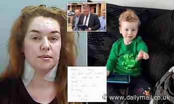 Chilling note that mother left her family after murdering her two-year-old son