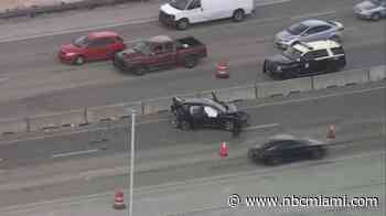 Multiple-Vehicle Crash Shuts Down Southbound Lanes of Turnpike in Miami-Dade