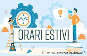 Orari estivi di servizi e centri comunali - Comune di Segrate