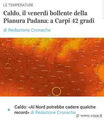 Caldo record: Carpi finisce in home page sul Corriere - voce.it