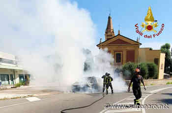 Cibeno di Carpi. Auto in fiamme in via Roosevelt - SulPanaro