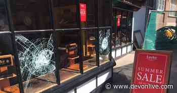 Exeter shop windows smashed in late night rampage - Devon Live