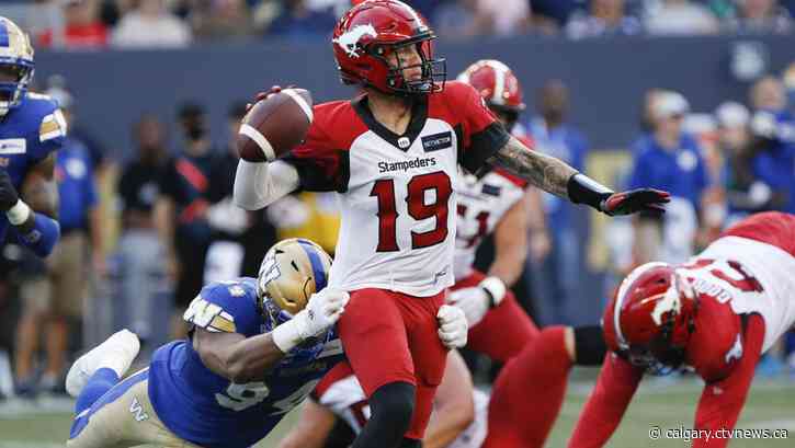 Unbeaten Blue Bombers survive scare to beat Stampeders 26-19