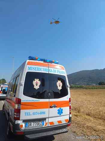 Grave incidente a Mezzana, motociclista trasportato in elisoccorso all'ospedale - tvprato.it