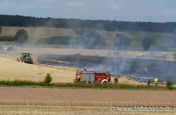 Bei Volkach brannte ein abgeerntetes Getreidefeld - inFranken.de
