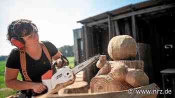 Melanie Kuypers aus Goch stellt Kunst mit der Kettensäge her - NRZ News