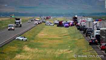 Dust storm causes a 21-vehicle pileup in Montana, killing six