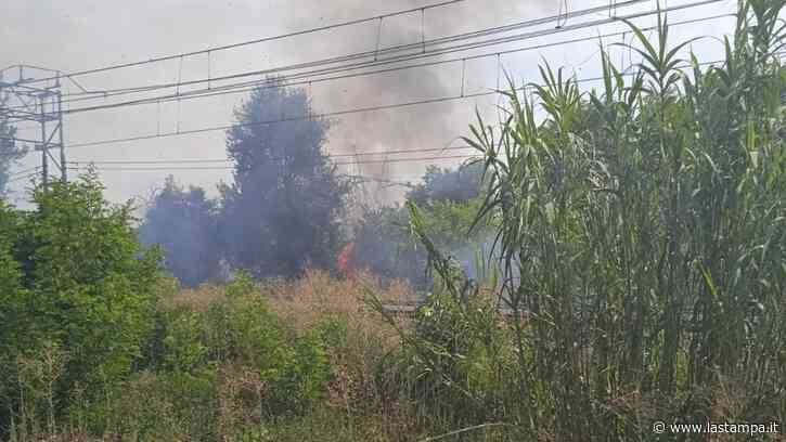 Incendio ai lati della ferrovia di Trofarello, ripresa la circolazione sulla Torino-Savona. Resta lo stop per… - La Stampa