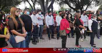 Protestan telefonistas de Matamoros; piden que les cumplan - Hoy Tamaulipas