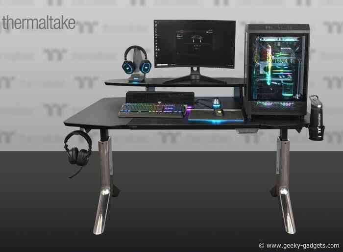 Thermaltake ARGENT P900 adjustable gaming desk designed by Studio F. A. Porsche
