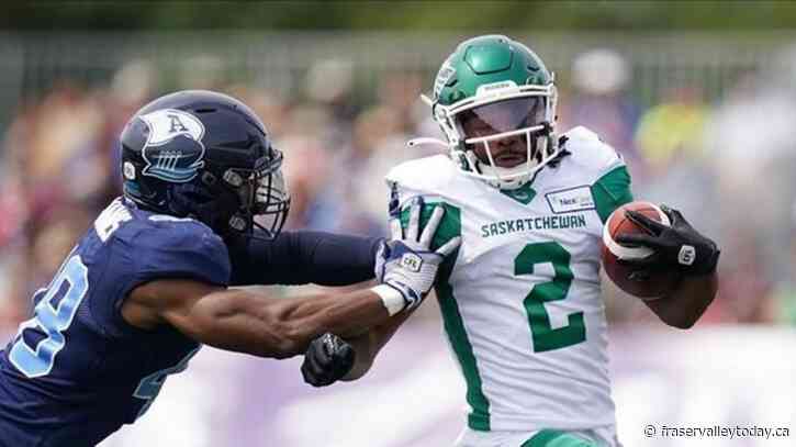 McManis returns interception for decisive TD as Argos rally to down Riders 30-24