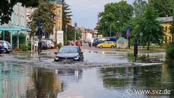 Parchim: Schwere Unwetter sorgen für überflutete Straßen - svz – Schweriner Volkszeitung