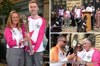 The seven people chosen to carry the Commonwealth Baton through Blackburn and Darwen