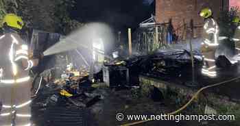 Investigation after two sheds catch fire in Sutton in Ashfield - Nottinghamshire Live