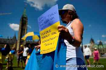 Trudeau, Zelenskyy talk turbines as Ukrainian supporters ready to protest - Delta Optimist