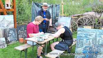 Freiluft-Ausstellung in Altensteig - Besucher dürfen selbst künstlerisch tätig werden - Schwarzwälder Bote