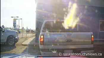 Video shows truck ramming RCMP cruiser