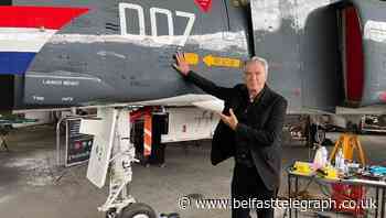 Pierce Brosnan poses with 007 Phantom fighter jet at Ulster Aviation Society - Belfast Telegraph