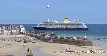 Massive cruise ship Spirit of Adventure spotted close to the Cornwall shore - Cornwall Live