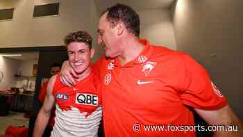 ‘He’s adopted him’: Swans coach’s new ‘son’ has quickly entered the elite, and lifted their flag chances - Fox Sports